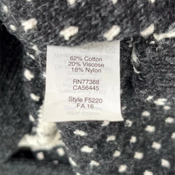 Madewell Women's XS Geo-Block Crewneck Pullover Sweater Gray White Black - Picture 5 of 5